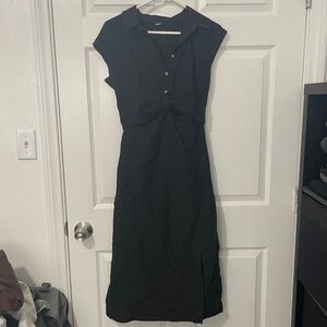 Old Navy Twist Front Midi Shirt Dress